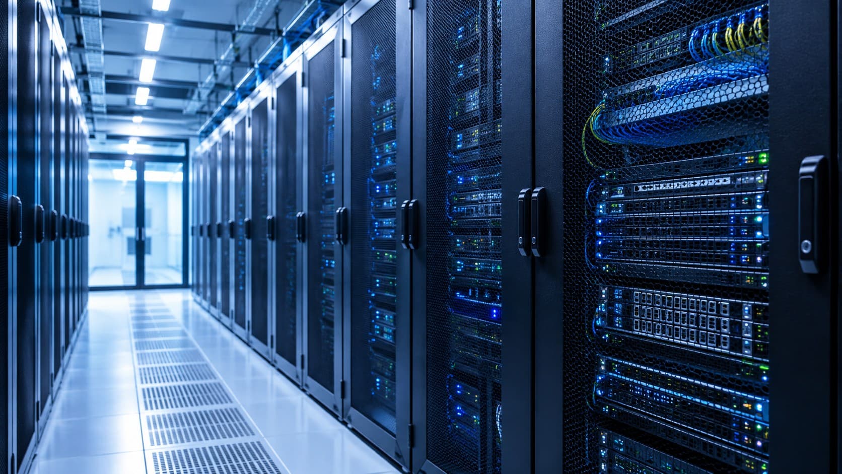 Baie serveur dans une salle Data Center